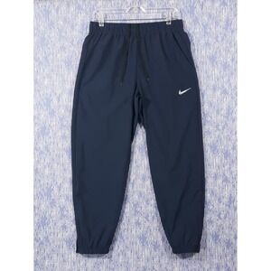 Nike Track Pants Mens Medium Dri-Fit Blue Elastic Waist Athletic Zippered Cuff